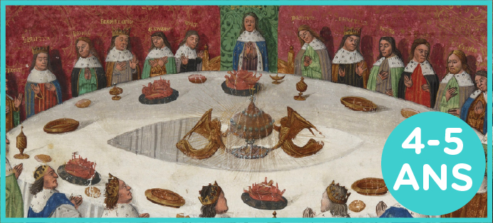 roi arthur merlin chevalier moyen âge lancelot atelier école maternelle histoire de l'art