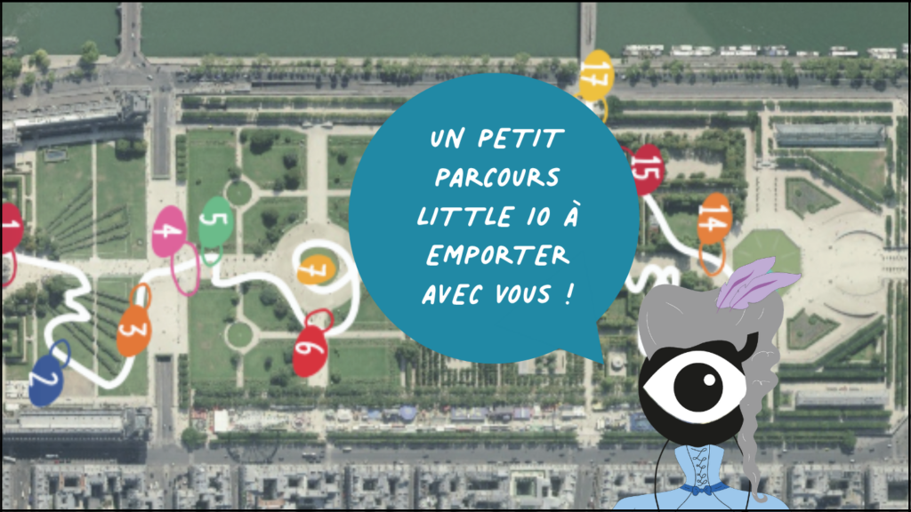 Parcours culturel Little io à télécharger pour découvrir le Jardin des Tuileries avec les enfants.